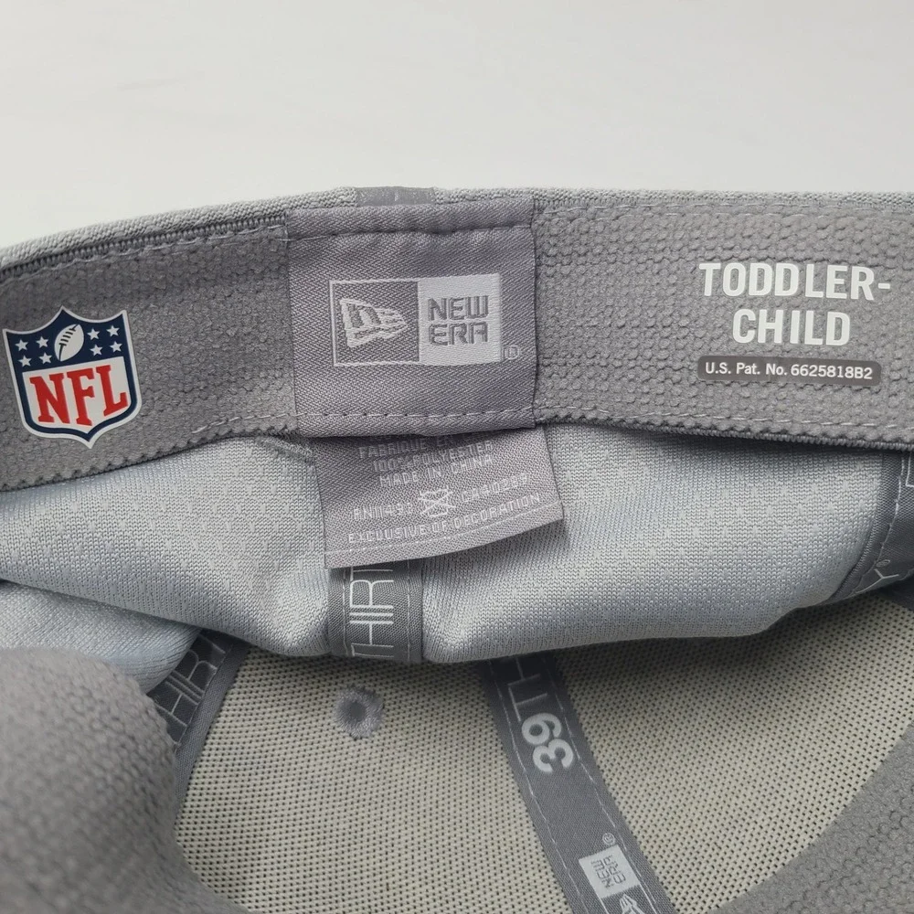 Toddler-Child Houston Texans Hat Fitted New Era 39Thirty Gray Red NFL Football